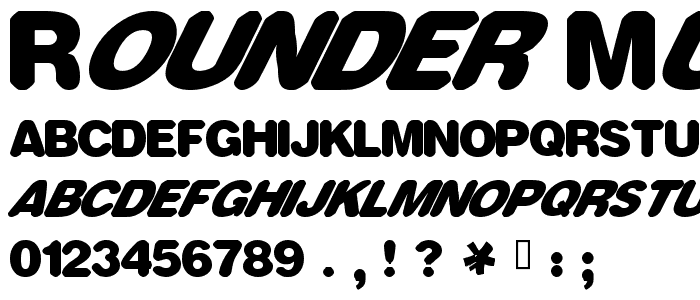 rounder multistyled font